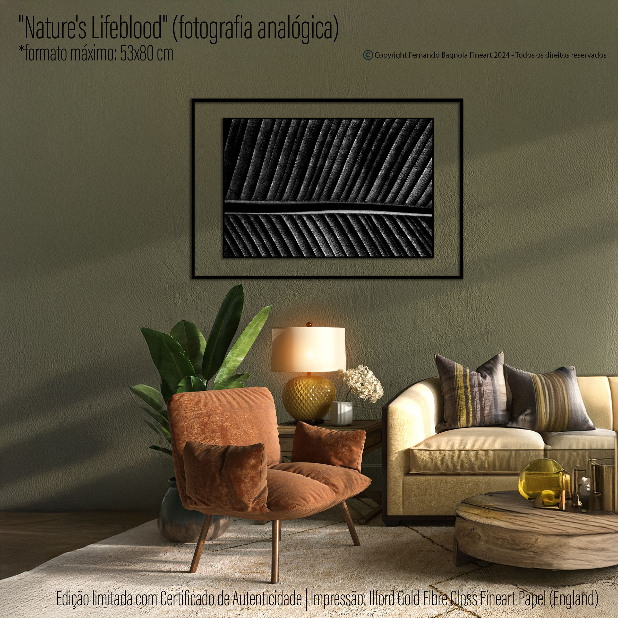 Obra FA-013 apresentada num ambiente