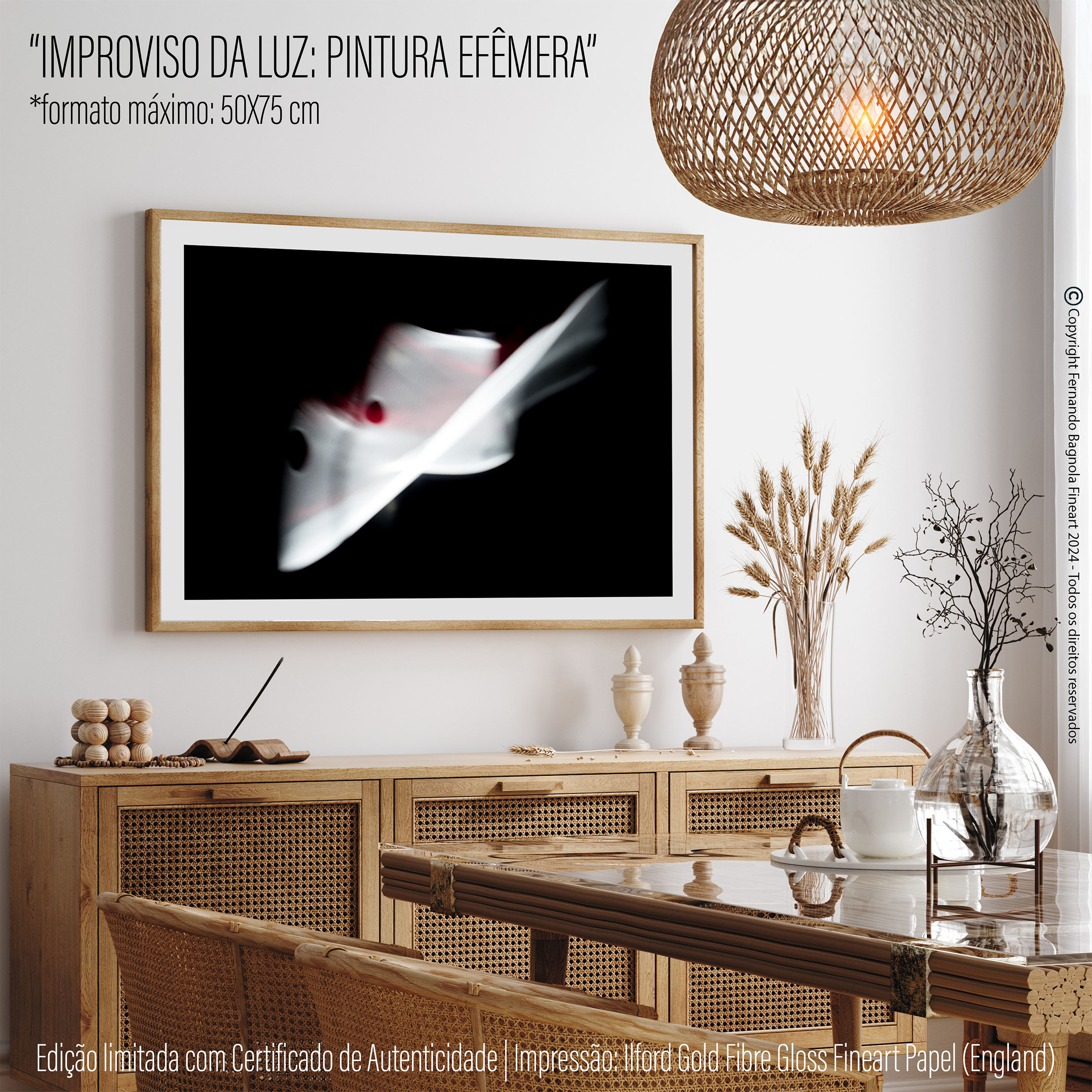 Obra FA-028 apresentada num ambiente