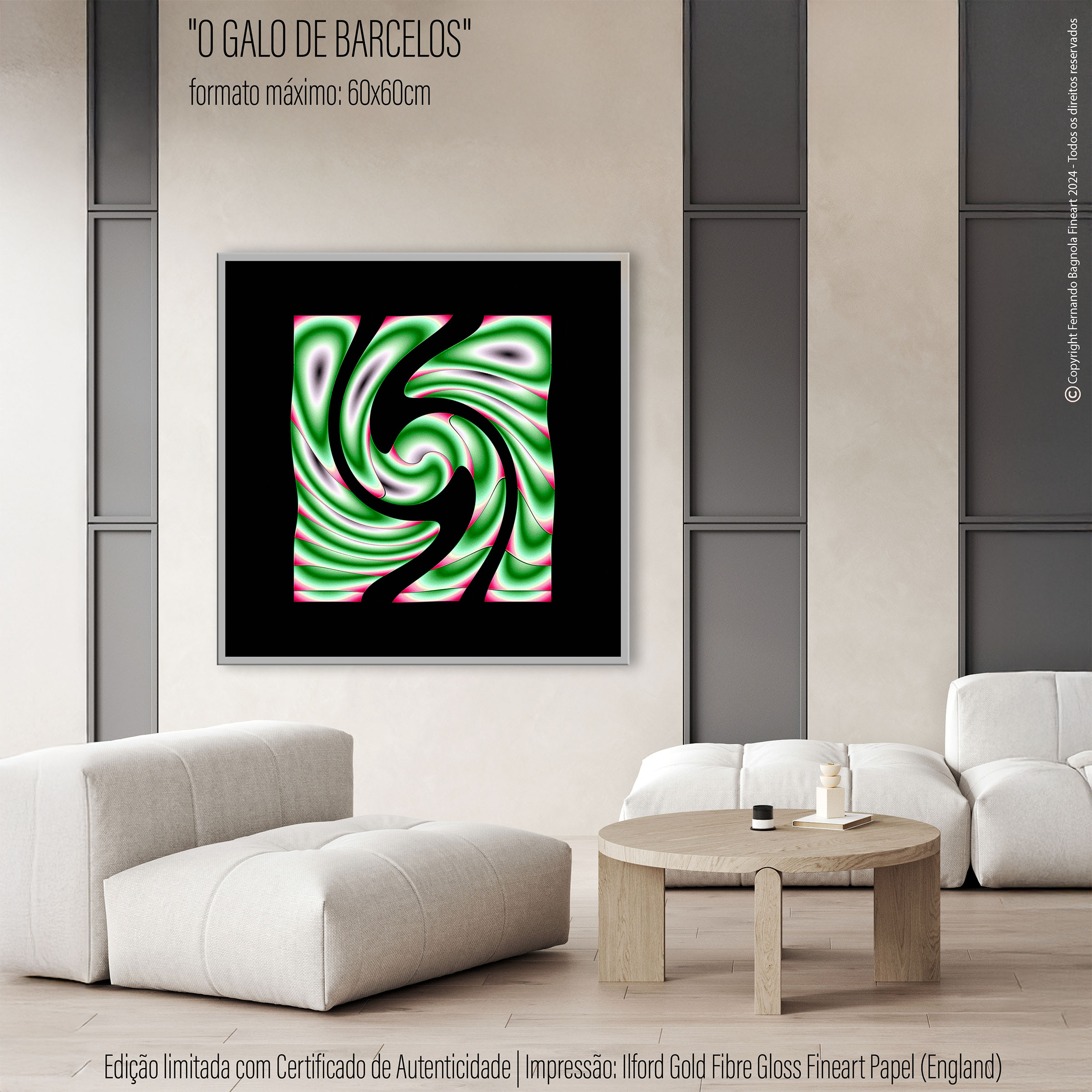 Obra FA-029 apresentada num ambiente