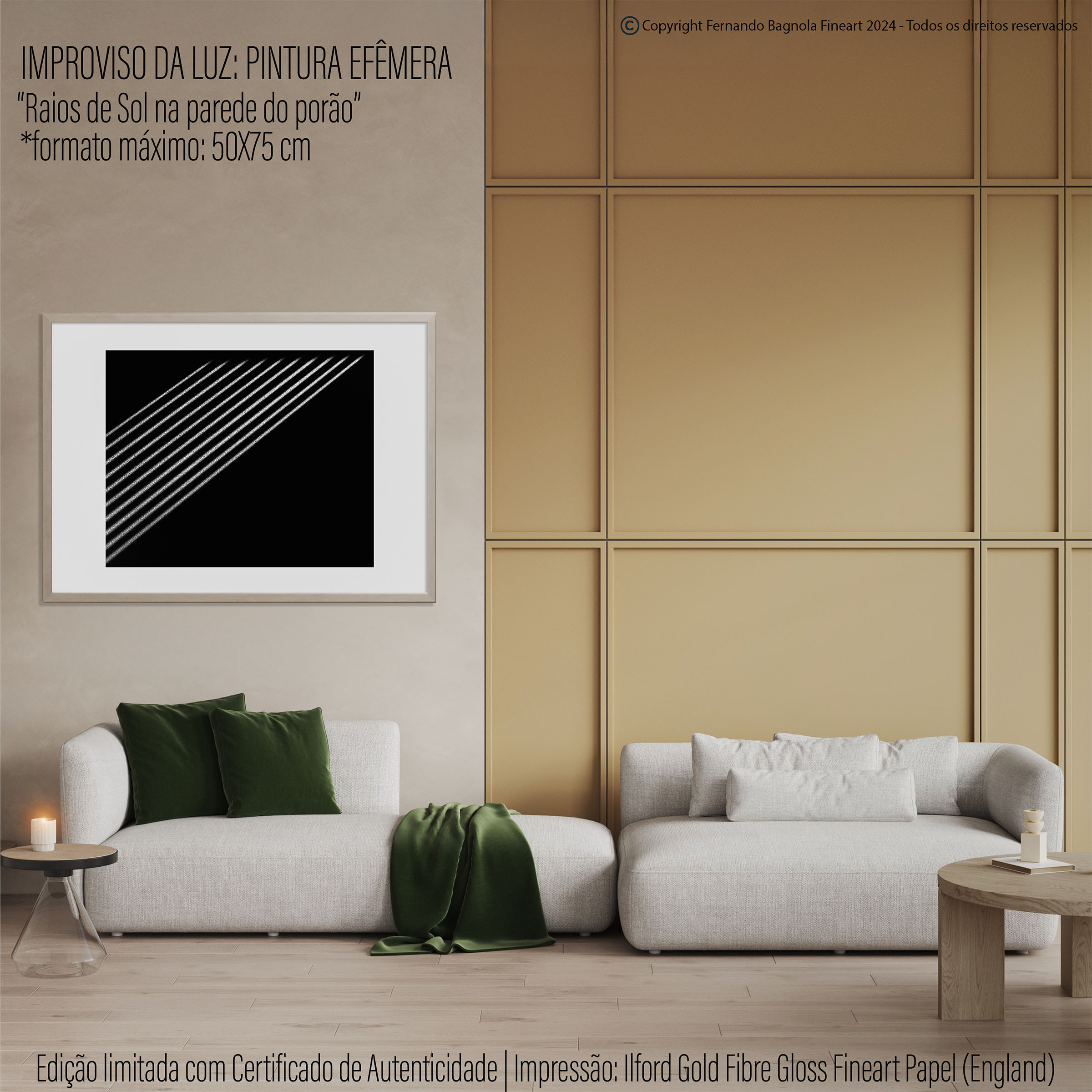 Obra FA-034 apresentada num ambiente